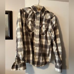 Plaid button down shirt